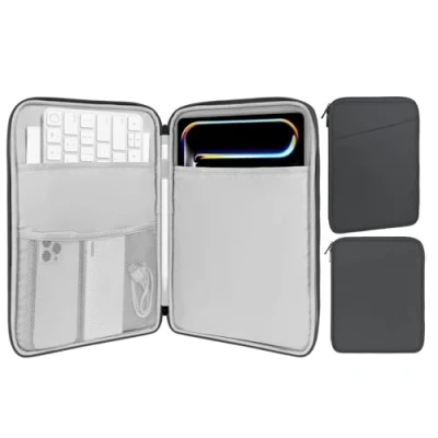 Abbildung von MoKo 9 11&quot; Tablet Tasche Hülle Kompatibel mit iPad Pro 11 M4 2024/11 Zoll Air M2 2024/iPad 10th 10,9 5/4 10,9, Galaxy Tab S9/S8/A8/A7 2022, Dunkel Grau