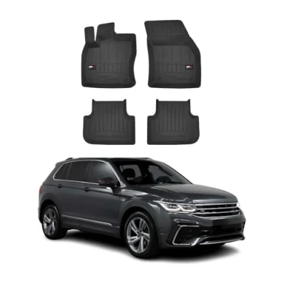Abbildung von OMAC Gummi Fußmatten kompatibel mit VW Tiguan 2018 2023 Premium TPE Automatten