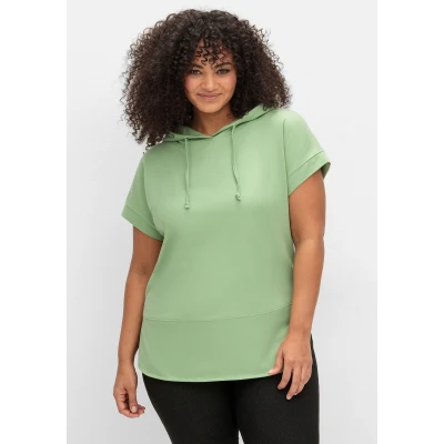 Abbildung von Sheego Kapuzen Tshirt print, Damen, Größe: 44, Eukalyptus