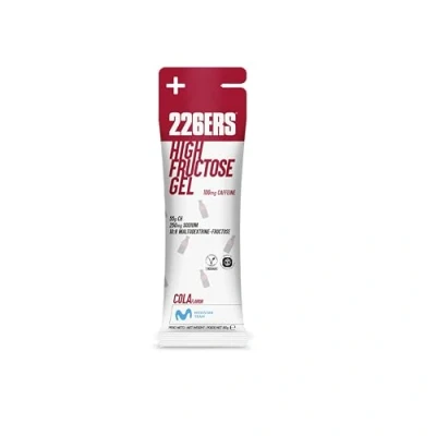 Abbildung von 226ERS High Fructose Gel, Energiegel für Ausdauersportler, mit Maltodextrin und Fructose, 100 mg Koffein, vegan glutenfrei, Kohlenhydratzufuhr, Geschmack Cola, 1 Gel x 80 g
