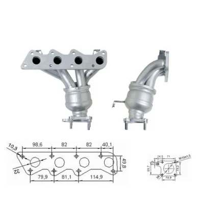 Abbildung von AS 33773 Katalysator 250mm VOLKSWAGEN: Polo III Schrägheck, Lupo / 3L, Variant, SEAT: Arosa, Ibiza 2
