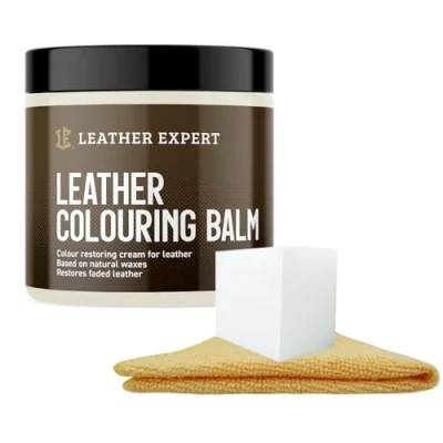 Abbildung von Leder Reparatur Set 250ml Lederfarbe Elfenbein Lederpflege Auto Ledersofa Pflegemittel für Naturleder, Verblasstes und Leicht Abgenutztes ausreichend 2 Sitzer Sofa Sessel