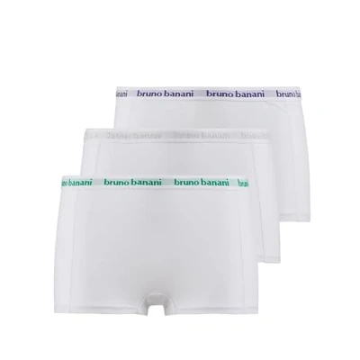 Abbildung von bruno banani Damen Pantys Flooding 3er Set Baumwolle mit Gummibund Atmungsaktiv Idealer Halt weiß lila/grün/Silber Lurex, S