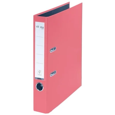 Abbildung von VON Leitz 5er Pack Ordner A4, Karton mit Kunststoffeinband, 50 mm Rückenbreite, Für 350 Blatt, FSC zertifizierter Karton, Schule, Studium &amp; Haushalt, Pink, 10561021