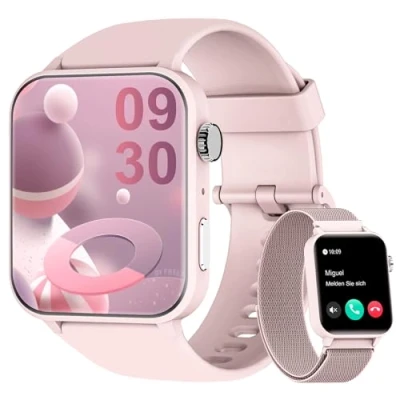 Abbildung von Blackview Smartwatch Damen, 1,85&#039;&#039; Fitnessuhr mit Tätigen und Annehmen von Anrufen, Sportuhr 100+ Sportmodi, Schrittzähler, Schlafmonitor, Herzfrequenz, Smart Watch Fitness Tracker für Android iOS