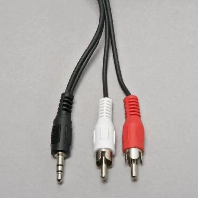 Abbildung von InLine 89936 Cinch/Klinke Kabel, 2x Cinch Stecker an 3,5mm Klinke Stecker, 10m