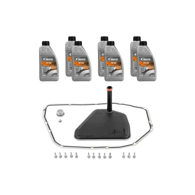 Abbildung von VAICO V10 3226 Teilesatz, Ölwechsel Automatikgetriebe mit Dichtung Ölmenge für Standardölwechsel, Dichtring AUDI: A6 C6 Avant, Limousine