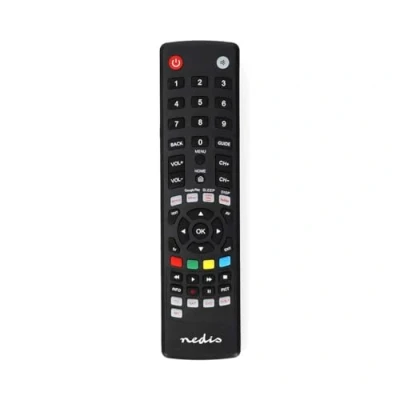 Abbildung von Universal Fernbedienung Vorprogrammiert 4 Geräte Disney + Button/Google Play Button/Netflix Button/YouTube Button Infrarot Schwarz