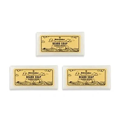 Abbildung von Störtebekker® Premium Bartseife Sandelholz 80g x 3 Festes Shampoo für die tägliche Bartpflege Handgefertigte Seife ergiebigen Schaum Vegane Bartshampoo Herren Bart &amp; Gesicht
