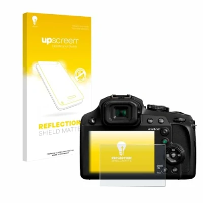 Abbildung von upscreen Entspiegelungs Schutzfolie für Panasonic Lumix DC FZ82 / FZ82D Displayschutz Folie Matt [Anti Reflex, Anti Fingerprint]