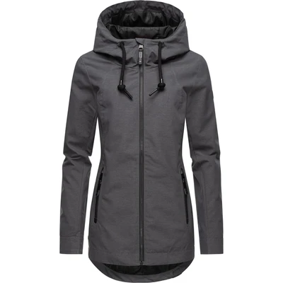 Abbildung von Ragwear ZUKA Regenjacke / wasserabweisende Jacke, Damen, Größe: 6XL, Dark grey melange