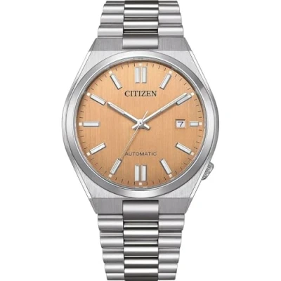 Abbildung von Citizen Automatikuhr, Armbanduhr, Herrenuhr, Damenuhr, dezentrale Sekunde, Lederarmband