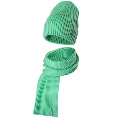 Abbildung von Skoda 000084303N622 Mütze Schal Winter Set Strickmütze Strickschal, grün