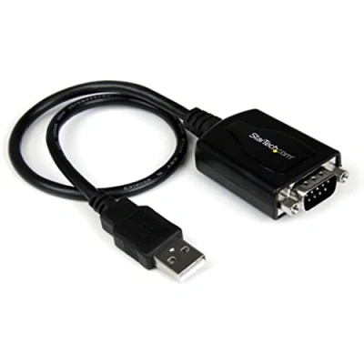 Abbildung von StarTech.com USB 2.0 auf Seriell Adapter zu RS232 / DB9 Schnittstellen Konverter (COM) Stecker 0,3m