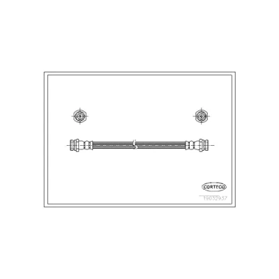 Abbildung von CORTECO 19032937 Bremsschläuche Hinterachse 180 MITSUBISHI: Pajero 2, L200 III Pickup, Classic