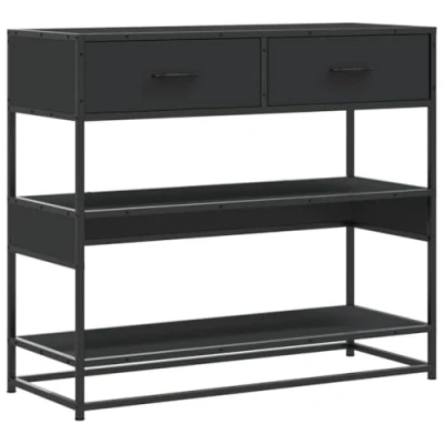 Abbildung von vidaXL Konsolentisch Schwarz 90x35x80 cm Holzwerkstoff, Sofatisch, Ablagetisch, Tisch, Flurtisch, Dielentisch, Wandtisch, Flurkonsole