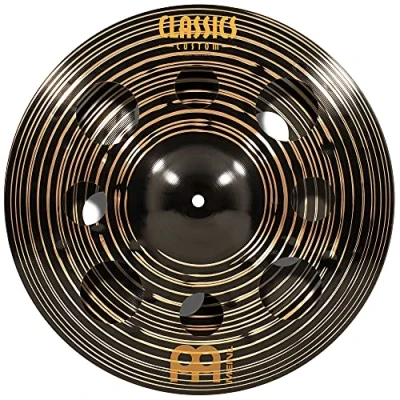 Abbildung von Meinl Cymbals Classics Custom Dark Trash Stack — 16 Zoll (Video) Schlagzeug Becken (40,64cm) B12 Bronze, Dunkles Finish (CC 16DASTK)