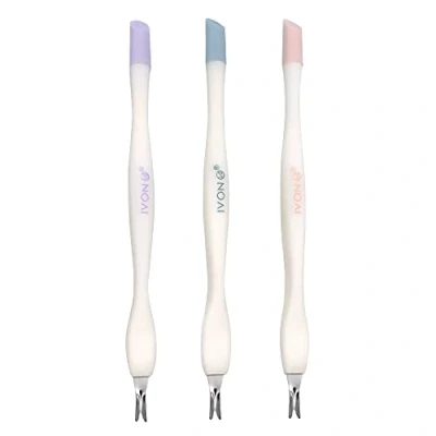 Abbildung von IVON Cuticle Trimmer with Pusher, 3pcs Rubber Tip Tool for Nail Art