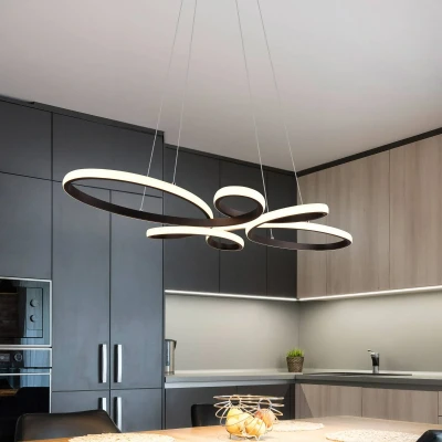 Abbildung von LED Pendelleuchte Fly, schwarz matt, 3.000 K, 83 cm x 45