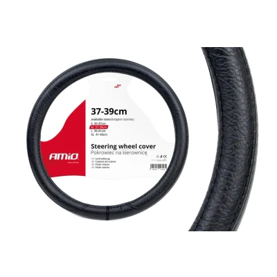 Abbildung von AMiO SWC 16 01382 Lenkradbezug schwarz 37 39 Leder
