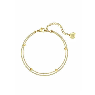 Abbildung von Hey Happiness Layered Bobble Chain Armband, Damen, Größe: One Size, Gold