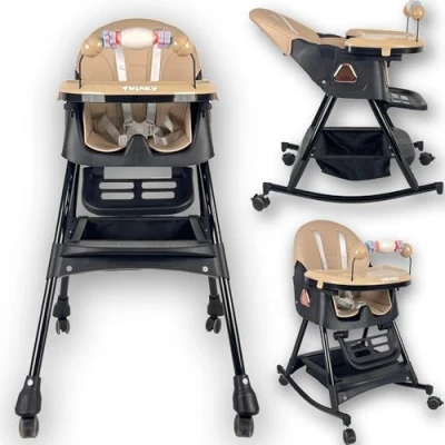 Abbildung von Twinky Hochstuhl Baby Neuestes Modell, klappbarer Kinderhochstuhl mit verstellbarer Liegefunktion und Tisch, ideal für Babys Kinder ab Geburt