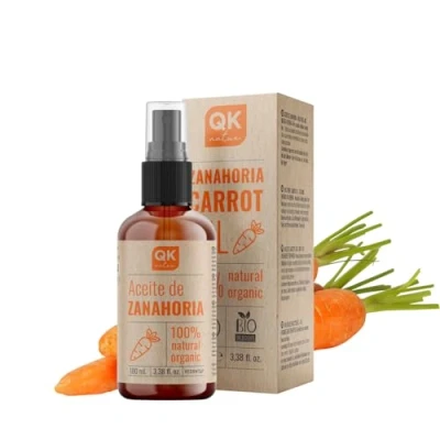 Abbildung von KAROTTENÖL 100 ml 100% rein und natürlich Natürlicher Solarbräuner Spendet Feuchtigkeit verjüngt die Haut Repariert das Haar Glasflasche