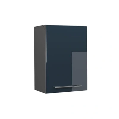 Abbildung von Vicco Hängeschrank Fame Line, Dunkelblau Hochglanz/Anthrazit, 50 cm