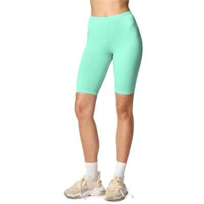 Abbildung von Merry Style Damen Sport Leggings kurz Sportleggings Radlerhose Sporthose aus Viskose MS10 145 (Minze, M)