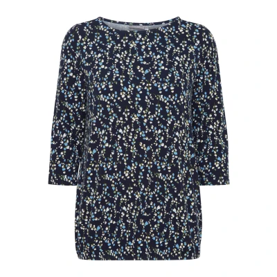 Abbildung von Fransa FREM Langarmshirt, Damen, Größe: Large, Navy blazer mix aop a