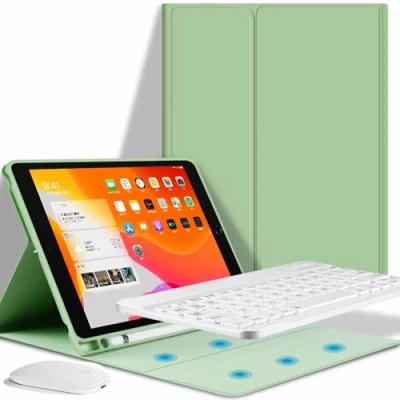 Abbildung von GUPENAA Tastatur Hülle für Samsung Galaxy Tab S8 Plus/S8+/S7 FE/S7+/S7 Plus 12.4&#039;&#039;, Magnetische Abnehmbare Kabellose Bluetooth mit S Pen Halterung,Grün