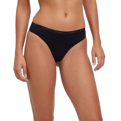 Abbildung von FALKE Damen Daily Comfort 2 Pack W TH Baumwolle atmungsaktiv Stück Tangahöschen, Schwarz (Black 3000), M (2er Pack)