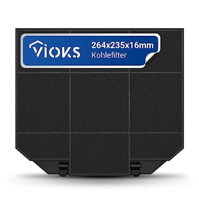 Abbildung von VIOKS Kohlefilter 264 x 235 mm Ersatz für Faber I260GR Geruchsfilter Aktivkohle Aktivkohlefilter Umluftbetrieb Abzugshaube Dunstabzugshaube