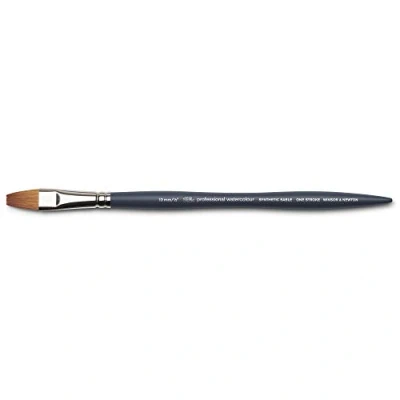 Abbildung von Winsor &amp; Newton 5011613 Professional Aquarellpinsel, Malpinsel für Aquarellfarben mit synthetischen Fasern, ergonomischer Griff, langlebig formstabil, kurze Stiel Ein Strich Pinsel 1/2&quot;