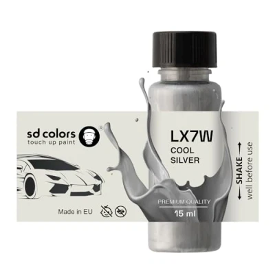 Abbildung von SD COLORS Cool Silver LX7W X7W P5 Neuer Ausbesserungslack, 15 ML, Reparatur Pinsel, Farbcode (Farbe)
