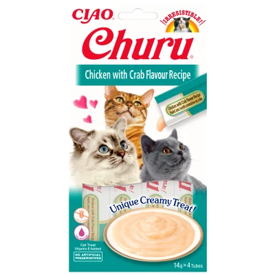 Abbildung von Inaba Churu puree Katzensnack Huhn mit Krabben