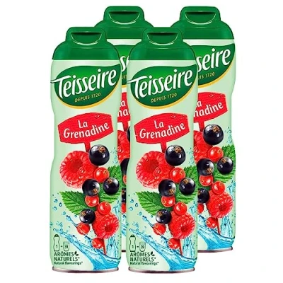 Abbildung von Teisseire Getränke Sirup Grenadine 600ml der genauso schmeckt wie die Frucht (4er Pack)
