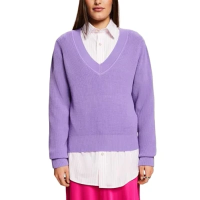 Abbildung von ESPRIT Damen 113EE1I347 Pullover, 560/LILAC, Medium