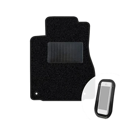 Abbildung von moto MOLTICO Fahrer Fußmatte Auto Velours Fahrerseite Autoteppiche Schwarz Fahrermatte 1 teilig passend für Honda Jazz IV 2015 2020