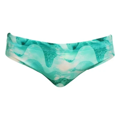 Abbildung von Funky Trunks Badeslip Brief Teal Wave aus schnelltrocknendem C Infinity Material