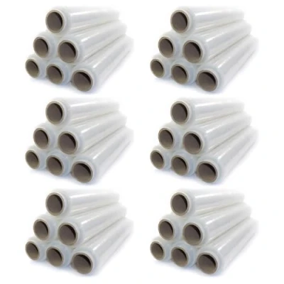 Abbildung von Netuno 36 Rollen Stretchfolie transparent 23my 500 mm 1,5 kg Folie Polyethylen Cast Film Plastikfolie Einpackfolie Umzugsfolie Verpackungsfolie Hand