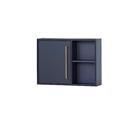 Abbildung von Schildmeyer Kent Hängeschrank, Holzwerkstoff, nachtblau/Gold, 66,8 x 16 48,4 cm