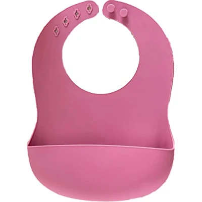 Abbildung von Reer Eat’n Tidy Silikon Lätzchen, Baby Lätzchen mit Auffangschale, spülmaschinen geeignet, mitwachsend, pink rosa, 25044