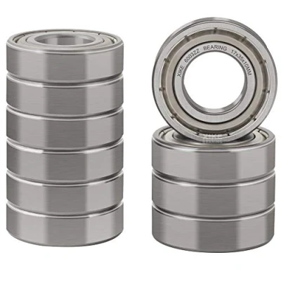 Abbildung von XiKe 6003ZZ Kugellager 17x35x10mm Chromstahl｜Vorgeschmiert｜Metall Doppeldichtung, 6003 2Z Rillenkugellager mit Abdeckungen, 10er Packung