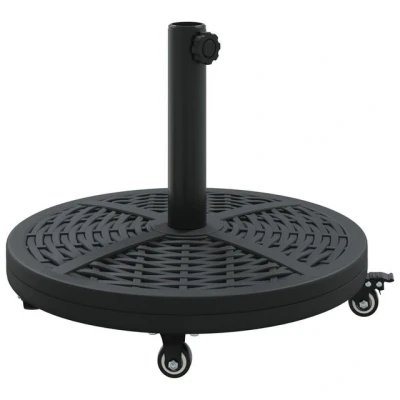 Abbildung von vidaXL Schirmhalter Parasolständer mit Rollen für Ø38 48 mm Stangen 13 kg Rund, 1 tlg.
