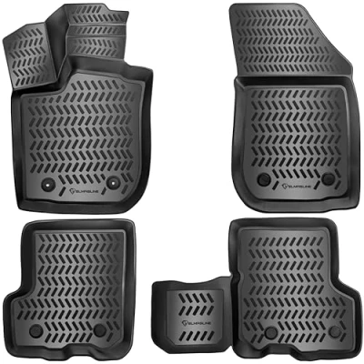 Abbildung von ELMASLINE Auto Fußmatten Gummi (4 St), für DACIA SANDERO (2012 2020) 2. Generation 3D Gummimatten Zubehör Hoher Rand, (2012, 2013, 2014, 2015, 2016, 2017, 2018, 2019,