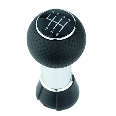 Abbildung von L &amp; P Car Design L&amp;P A260 1 2 Schalthebel Hebel Schaltknauf Schwarz 6 Gang 12mm PU Leder perforiert Knauf als Plug Play Ersatzteil für Audi A1 A3 A4 A5 A6 Q3 Q5