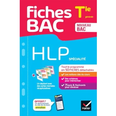 Abbildung von fiches Bac HLP Tle (spécialité) 2025: tout le programme en de révision détachables
