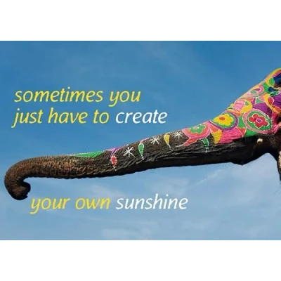 Abbildung von Weisheits Postkarte 17/ VE10: Sometimes you just have to create your own sunshine
