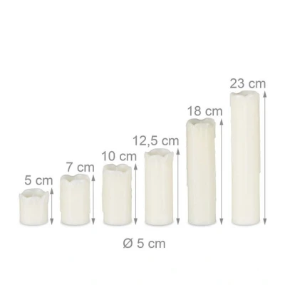 Abbildung von relaxdays LED Kerze Kerzen 6er Set aus Echtwachs